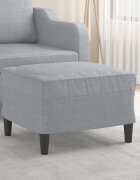 vidaXL Табуретка светлосива 60x50x41 см текстил