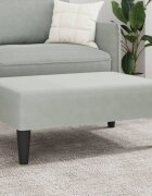 vidaXL Табуретка светлосива 77x55x31 см кадифе