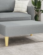 vidaXL Табуретка светлосива 77x55x31 см Плат