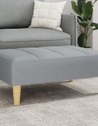 vidaXL Табуретка светлосива 77x55x31 см Плат