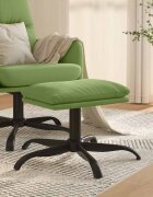 vidaXL Табуретка светлозелена 60x60x36 см кадифе