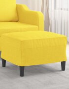 vidaXL Табуретка светложълта 60x50x41 см текстил