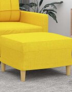 vidaXL Табуретка светложълта 60x50x41 см текстил