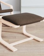 vidaXL Табуретка тъмнокафява 51x41x40 см текстил