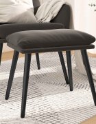 vidaXL Табуретка тъмносива 45x295x35 см кадифе
