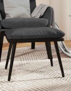 vidaXL Табуретка тъмносива 45x295x35 см текстил и изкуствена кожа
