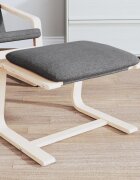 vidaXL Табуретка тъмносива 51x41x40 см текстил