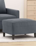 vidaXL Табуретка тъмносива 60x50x41 см кадифе