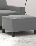 vidaXL Табуретка тъмносива 60x50x41 см микрофибърен плат