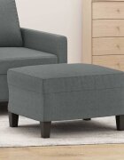 vidaXL Табуретка тъмносива 60x50x41 см плат