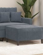 vidaXL Табуретка тъмносива 70x55x41 см кадифе
