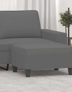 vidaXL Табуретка тъмносива 70x55x41 см плат микрофибър