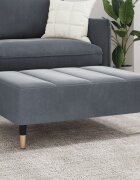 vidaXL Табуретка тъмносива 77x55x31 см кадифе