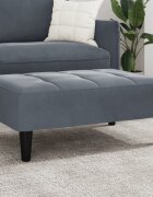 vidaXL Табуретка тъмносива 77x55x31 см кадифе