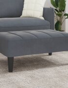 vidaXL Табуретка тъмносива 77x55x31 см кадифе