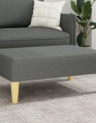 vidaXL Табуретка тъмносива 77x55x31 см плат