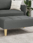 vidaXL Табуретка тъмносива 77x55x31 см плат