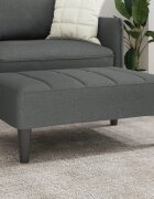 vidaXL Табуретка тъмносива 77x55x31 см плат