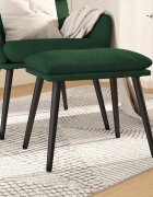 vidaXL Табуретка тъмнозелена 45x295x35 см текстил