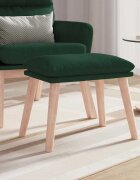 vidaXL Табуретка тъмнозелена 45x295x35 см текстил
