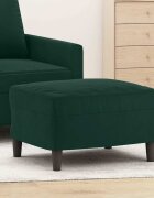 vidaXL Табуретка тъмнозелена 60x50x41 см кадифе