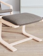 vidaXL Табуретка таупе 51x41x40 см плат
