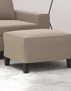 vidaXL Табуретка таупе 60x50x41 см плат микрофибър