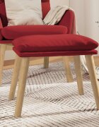 vidaXL Табуретка виненочервена 45x295x35 см кадифе