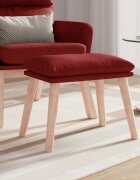 vidaXL Табуретка виненочервена 45x295x35 см текстил