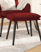 vidaXL Табуретка виненочервена 45x295x35 см текстил