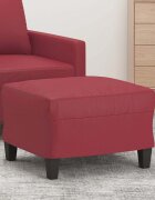 vidaXL Табуретка виненочервена 60x50x41 см изкуствена кожа