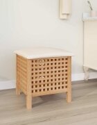 vidaXL Табуретка за баня 48x475x52 см орехово дърво масив