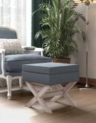 vidaXL Табуретка за съхранение тъмносива 45x45x49 см кадифе