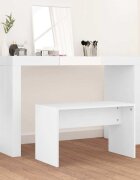 vidaXL Табуретка за тоалетка бяла 70x35x45 см инженерно дърво