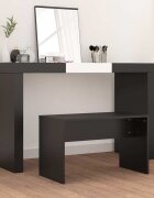 vidaXL Табуретка за тоалетка черна 70x35x45 см инженерно дърво