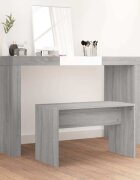 vidaXL Табуретка за тоалетка сив сонома 70x35x45см инженерно дърво