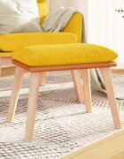 vidaXL Табуретка жълта 45x295x35 см текстил и изкуствена кожа