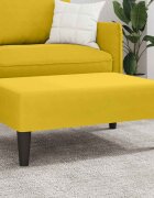 vidaXL Табуретка жълта 77x55x31 см кадифе