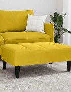 vidaXL Табуретка жълта 77x55x31 см кадифе