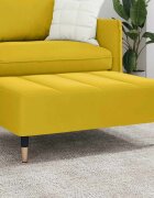 vidaXL Табуретка жълта 77x55x31 см кадифе