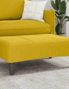 vidaXL Табуретка жълта 77x55x31 см кадифе