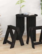 vidaXL Табуретки 2 бр черни 40x40x45 см борово дърво масив