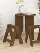 vidaXL Табуретки 2 бр меденокафяви 40x40x45 см борово дърво масив