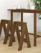 vidaXL Табуретки 2 бр меденокафяви 40x40x60 см борово дърво масив