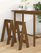vidaXL Табуретки 2 бр меденокафяви 40x40x75 см борово дърво масив