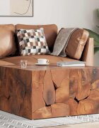 vidaXL Табуретки 4 бр. кафяви 40x40x45 см тиково дърво масив