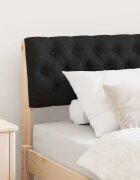 vidaXL Тапицирана табла Черно 90 cm Солидно борово дърво