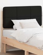 vidaXL Тапицирана табла Кафяв и черен 75 cm Солидно борово дърво