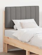 vidaXL Тапицирана табла Кафяв и светло сив 75 cm Солидно борово дърво