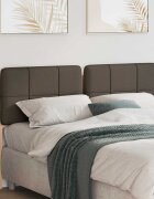vidaXL Тапицирана табла Кафяво и таупе 150 cm Солидно борово дърво